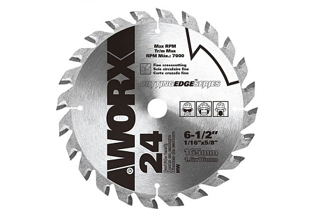 Пильный диск твердосплавный WORX WA5101, 165х1,6х20 мм