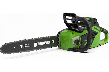 Пила цепная 40В Greenworks аккумуляторная GD40CS18, 40 см, бесщеточная, 1,8 кВт (с АКБ на 2 А/ч З/У)