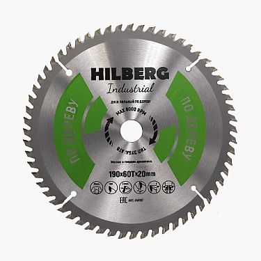Диск пильный Hilberg Industrial Дерево 190*20*60Т