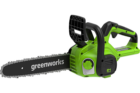 Пила цепная Greenworks 24В аккумуляторная 25 см Gen II (с  АКБ на 4 А/ч и ЗУ)