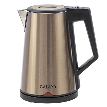 Чайник электрический, Galaxy GL 0320, ЗОЛОТОЙ,  2000 Вт, объем 1,8л, скрытый нагревательный элемент