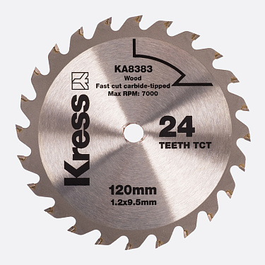 Диск твердосплавный по дереву KRESS 24T TCT 120х1,2х9,5 мм