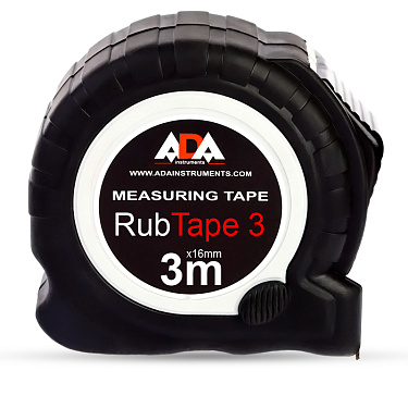 Рулетка ударопрочная ADA Rub Tape 3м сталь с полимерный покрытием ленты с двумя СТОПами