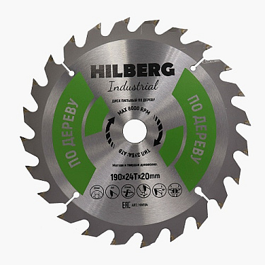 Диск пильный Hilberg Industrial Дерево 190*20*24Т