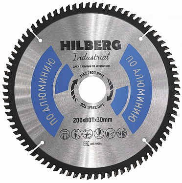 Диск пильный Hilberg Industrial Алюминий 200*30*80Т