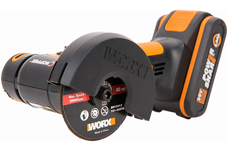 Угловая шлифмашина аккумуляторная WORX WX801.9, 20В, 76 мм (без Акб и ЗУ)