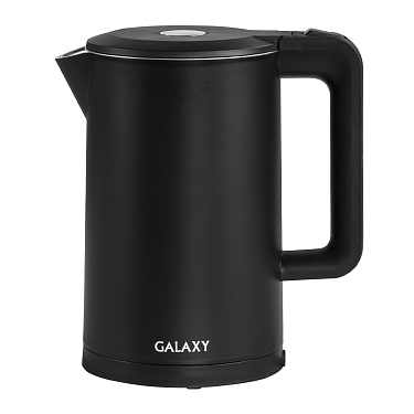 Чайник электрический, Galaxy GL 0323 ЧЕРНЫЙ , 2000 Вт, объем 1,7л, скрытый нагревательный элемент