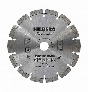 Диск алмазный отрезной 180*22,23 Hilberg Hard Materials Лазер по сильно армированному бетону