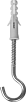Дюбель распорный полипропиленовый, тип "ЕВРО" в комплекте с шурупом-полукольцом, 8х40/ 5х75