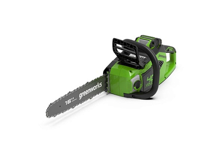 Пила цепная 40В Greenworks аккумуляторная GD40CS18, 40 см, бесщеточная, 1,8 кВт (без АКБ и З/У)