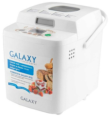 Хлебопечь, Galaxy  GL 2701,  600 Вт, дисплей , 19 программ ,3 степени поджаривания корочки