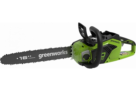 Пила цепная 40В Greenworks аккумуляторная GD40CS18, 40 см, бесщеточная, 1,8 кВт (с АКБ на 2 А/ч З/У)
