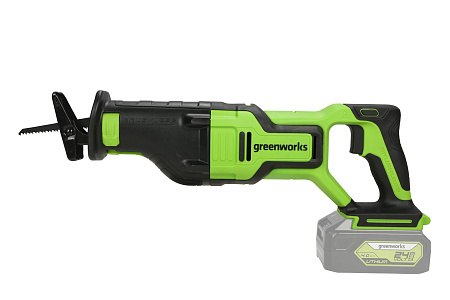 Пила сабельная аккумуляторная Б/Щ Greenworks 24В G24RS