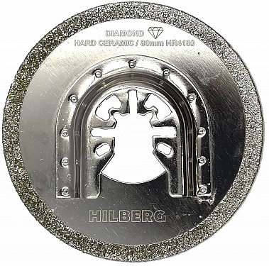 Полотно алмазное отрезное по керамике и керамограниту Hilberg Round El-P 80 mm по твердой керамике