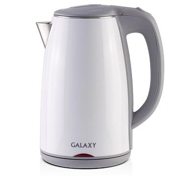 Чайник электрический, Galaxy GL 0307 БЕЛЫЙ, 2000 Вт, объем 1,7л, скрытый нагревательный элемент