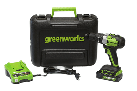 Дрель-шуруповерт ударная аккумуляторная 24V GREENWORKS ( копм 1 АКб и ЗУ )