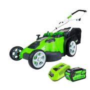 Газонокосилка аккумуляторная Greenworks 40В 49см + батарея 4 А/ч и зарядное устройство