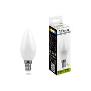 Лампа LB-570 матовая 9W E14 4000K свеча