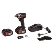 Гайковерт аккумуляторный ударный бесщеточный KRESS KU272.2, 20В, 400Нм, 4Ач х2, Зу 2А, кейс