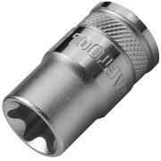 Торцовая головка KRAFTOOL INDUSTRIE QUALITAT, Cr-V, внешний torx, хромосатинированная, 1/2