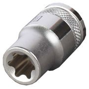 Торцевая головка KRAFTOOL INDUSTRIE QUALITAT, Cr-V, внешний torx, хромосатинированная, 1/2