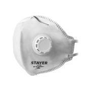 STAYER FV-80 класс защиты FFP1,плоская фильтрующая полумаска с клапаном выдоха