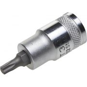 Торцовая бита-головка KRAFTOOL INDUSTRIE QUALITAT, материал S2,TORX, сатинир, 1/2