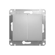 Нажимной выключатель, Белый GLOSSA, Schneider Electric