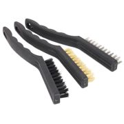 Набор щеток, 3шт., металл. с пластмассовой  ручкой большие