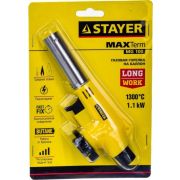 Газовая горелка MaxTerm на баллон, STAYER MASTER, регулировка пламени, цанговое соединение, 1300С
