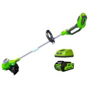 Триммер аккумуляторный Greenworks 40В G40LT30 + батарея 2 А/ч и зарядное устройство