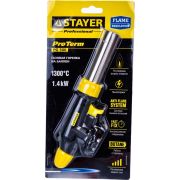 STAYER ProTern PG 500, 1300С,увеличенный выход пламени, газовая горелка с пьезоподжигом на баллон с цанговым соединением