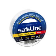Изолента белая, ПВХ SafeLine 15мм*10м
