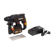 Перфоратор аккумуляторный бесщеточный WORX WX381, 20В, 4Ач x1, ЗУ 2А, кейс