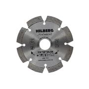 Диск алмазный отрезной 115*22,23 Hilberg Hard Materials Лазер по Сильно армированному бетону