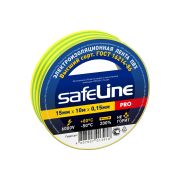 Лента изоляционная SAFELINE 15мм 10м желлто-зеленая