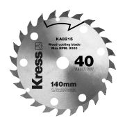 Диск твердосплавный по дереву KRESS KA8215, 40T TCT 140 мм