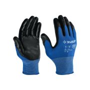 ЗУБР МЕХАНИК,тонкое нитриловое покрытие, р. L,маслобензостойкие перчатки, Профессионал
