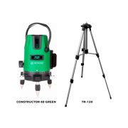 Комплект Лазерный уровень Instrumax Constructor 4D GREEN+Штатив-штанга элевац. LP-300 с треногой в комплекте.