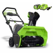 Снегоуборщик аккумуляторный Greenworks 40В + аккумуляторная батарея 4Ач и зарядное устройство