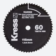 Диск по металлу и алюминию KRESS 60T HSS 115х1,2х9,5 мм