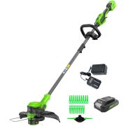 Триммер аккумуляторный Greenworks GD24LT331, 24V, 33 см, с 1хАКБ 4Ач и ЗУ