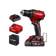 Дрель-шуруповерт, бесщеточная ударная, ЗУБР 20В,65Нм, 2АКБ 2/ач, сумка