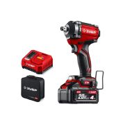 Гайковерт бесщеточный ударный, кейс, ЗУБР 20В, 350 Н·м, 1 АКБ (4 А·ч) Профессионал