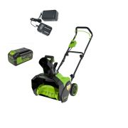 40В Снегоуборщик аккумуляторныйGenII40см, с 1хАКБ 4Ач и ЗУ