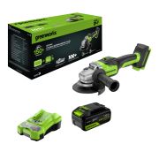 24V Угловая шлифовальная машина акк.GD24AG, б/щет, 125 мм, 10500 об/мин,1x4Ач,ЗУ,кор (3200207CUB)
