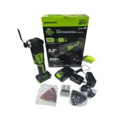 24V Мультитул G24MT, QOIS, 5000-18000/мин, 3,2°, LED, оснастка 13 шт, 1x2Ач,ЗУ,кор