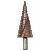 Сверло ступенчатое по металлу 4-32мм (15ступ) Hilberg (Р6М5) HSS-COBALT, ST0432