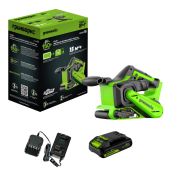 24V Ленточная шлифовальная машина акк. G24BS, б/щет, 75х457мм, 259 м/мин,1х2Ач,ЗУ,кор (3100607CUA)