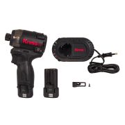 Винтоверт аккумуляторный ударный бесщеточный маслянный KRESS KH204, 12В, 50 Нм, 2Ач х2, ЗУ 3А, кейс